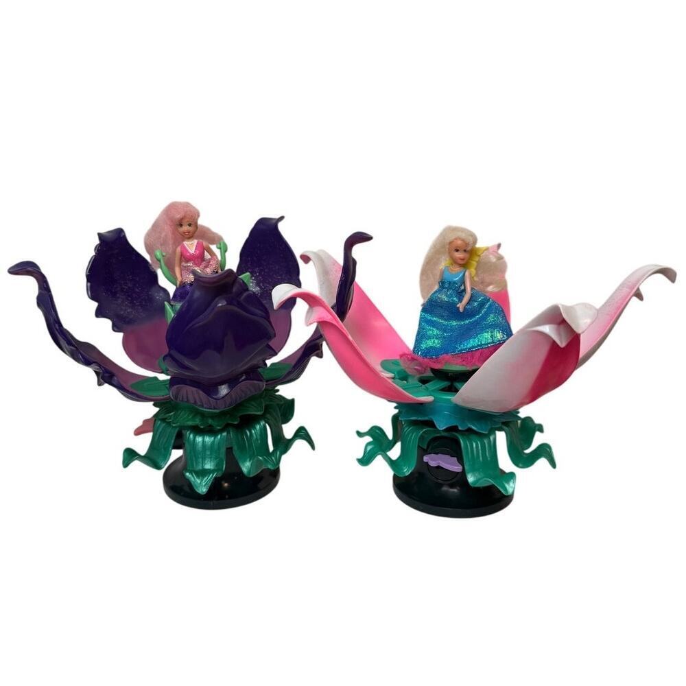 2 Vintage 1993 Secret Princess of the Flower by Yes! Toys - Purple & Pink